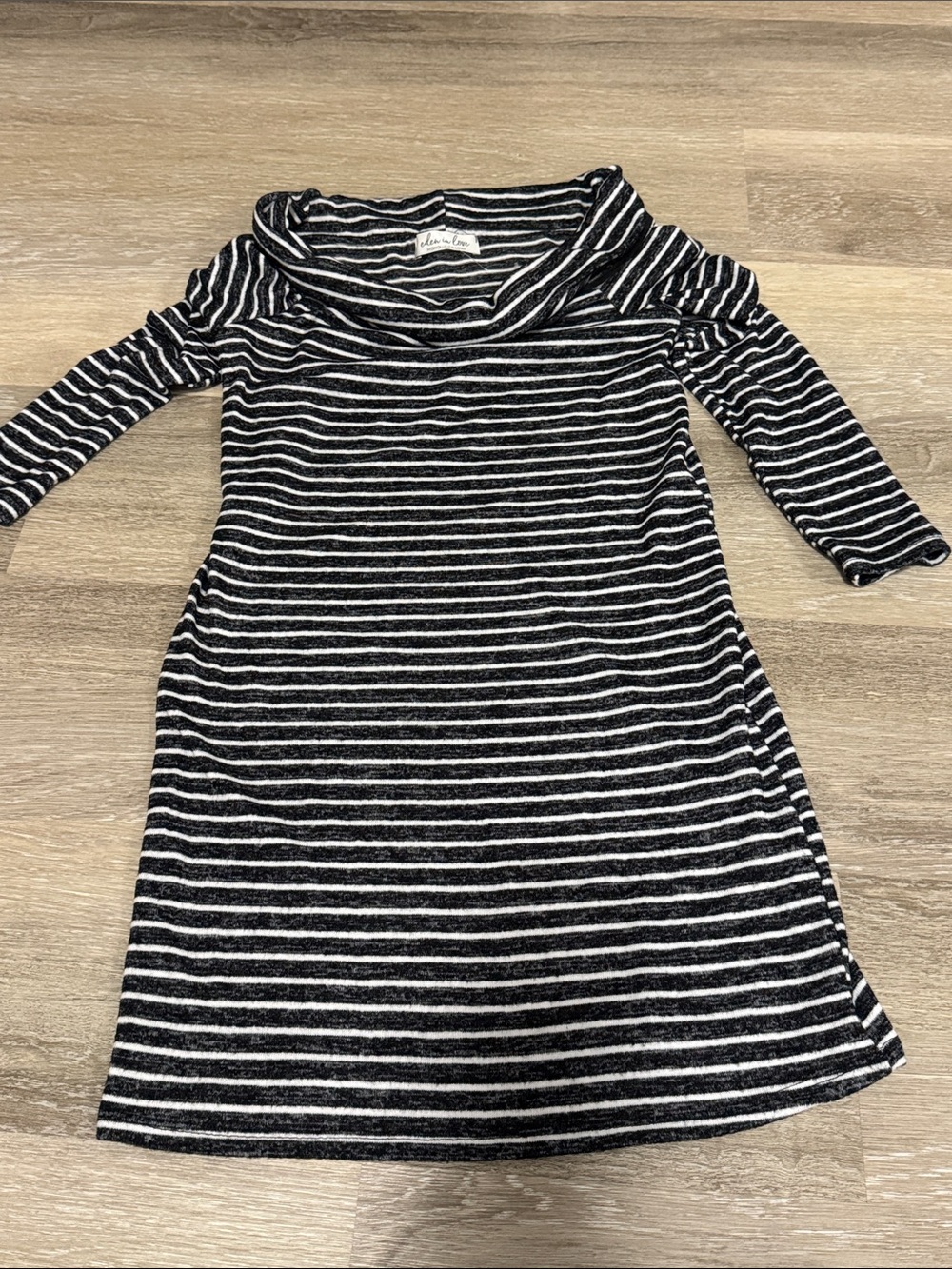 Eden in Love Women’s Cowl Neck striped dress